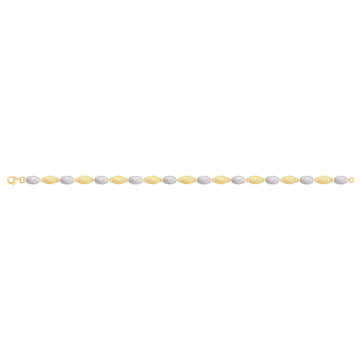 Solid gold bead bracelet, 5.80 g — shown square on a plain background.