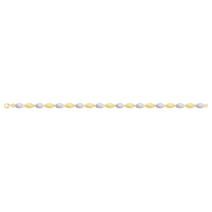 Solid gold bead bracelet, 5.80 g — shown square on a plain background.
