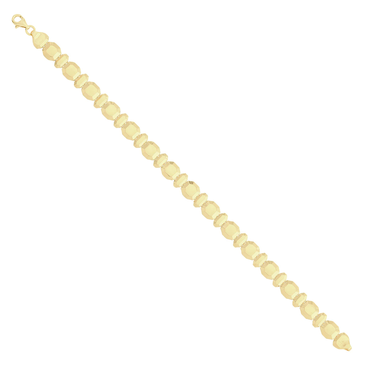 Solid gold bead bracelet, 5.60 g — shown at an angle across the frame.
