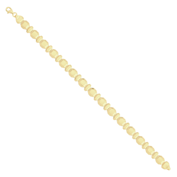 Solid gold bead bracelet, 5.60 g — shown at an angle across the frame.