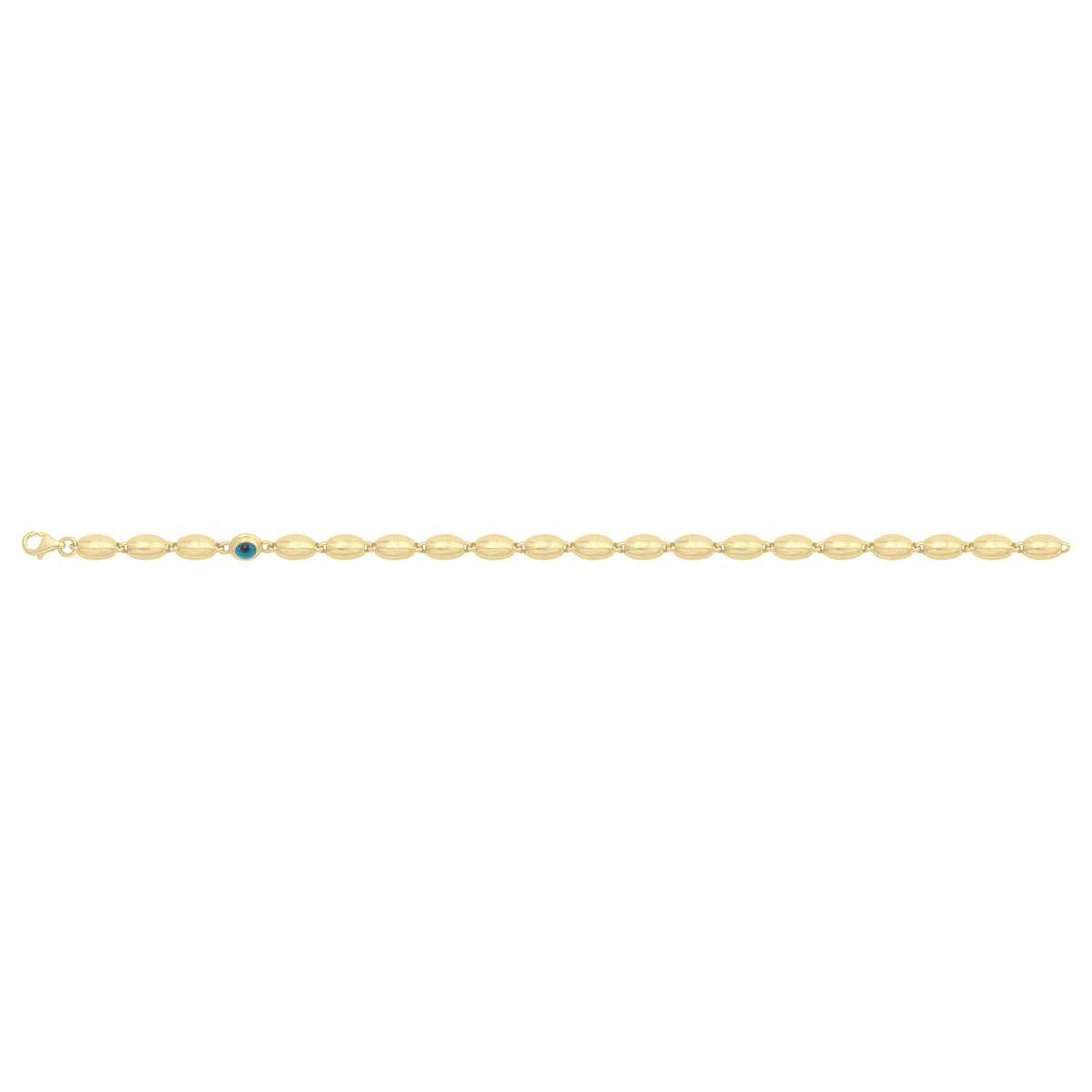 Solid gold bead bracelet, 6.10 g — shown square on a plain background.