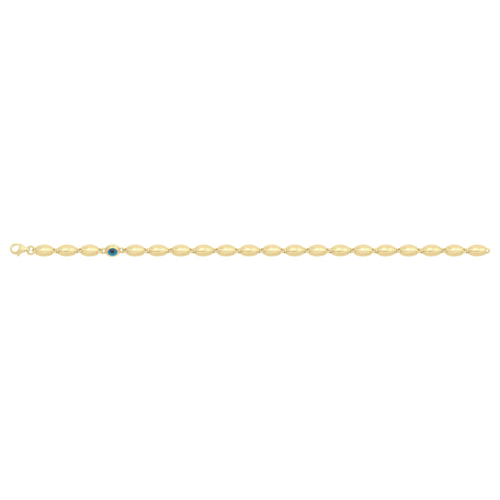 Solid gold bead bracelet, 6.10 g — shown square on a plain background.