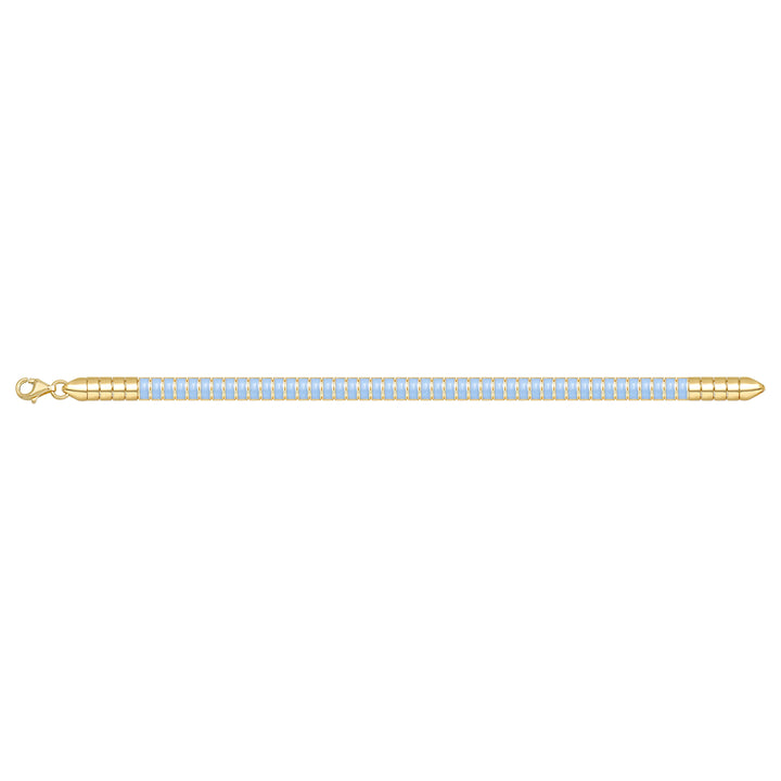 Solid gold id bracelet, 8.90 g — shown square on a plain background.