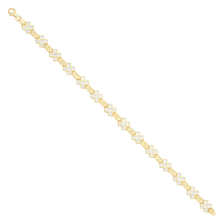Solid gold fancy link bracelet, 7.95 g — shown at an angle across the frame.