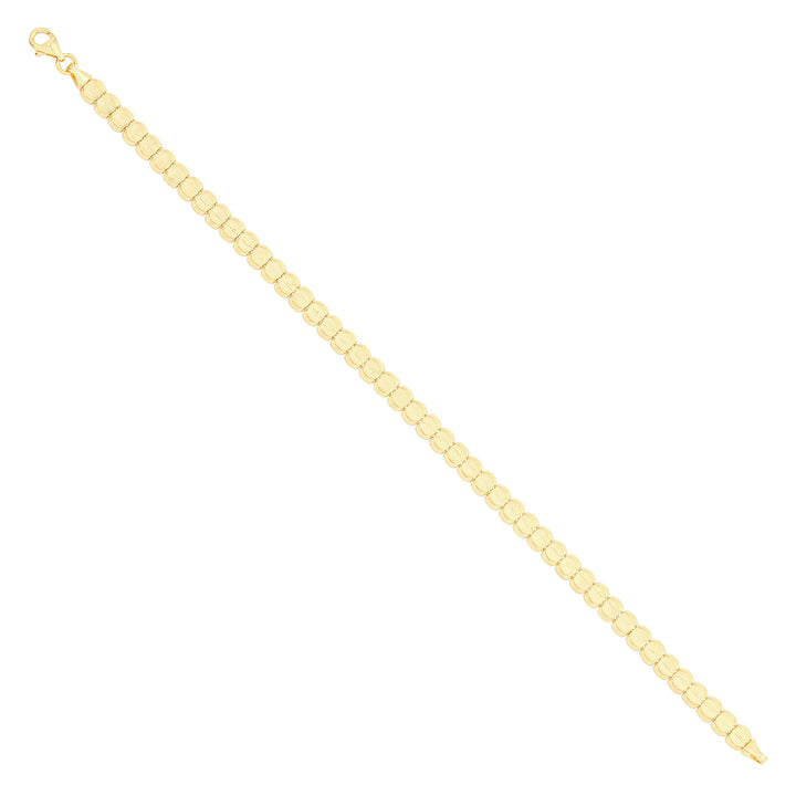 Solid gold bead bracelet, 6.10 g — shown at an angle across the frame.