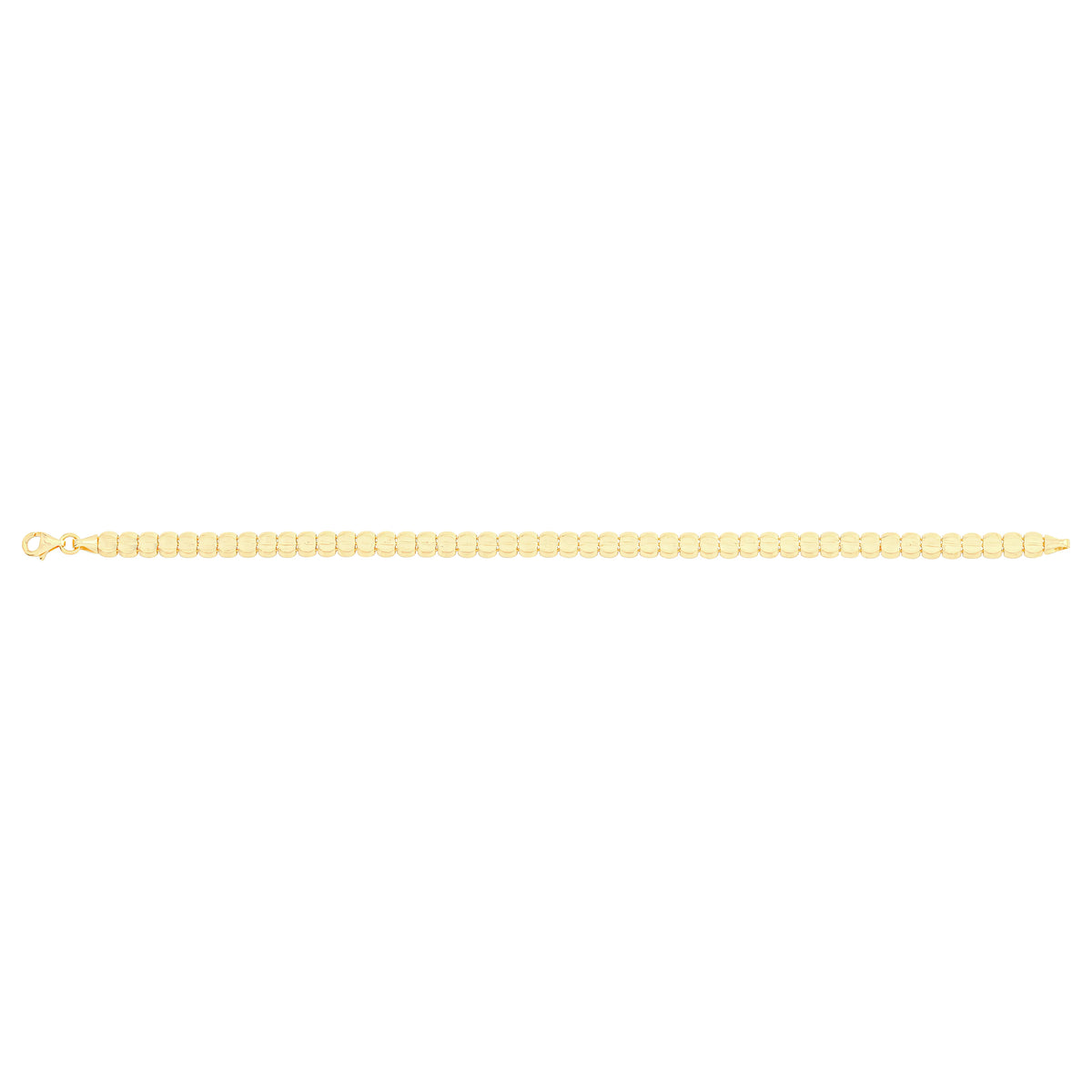 Solid gold bead bracelet, 6.10 g — shown square on a plain background.