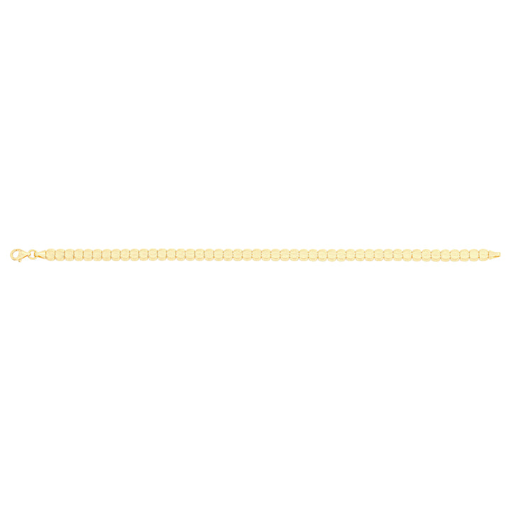 Solid gold bead bracelet, 6.10 g — shown square on a plain background.