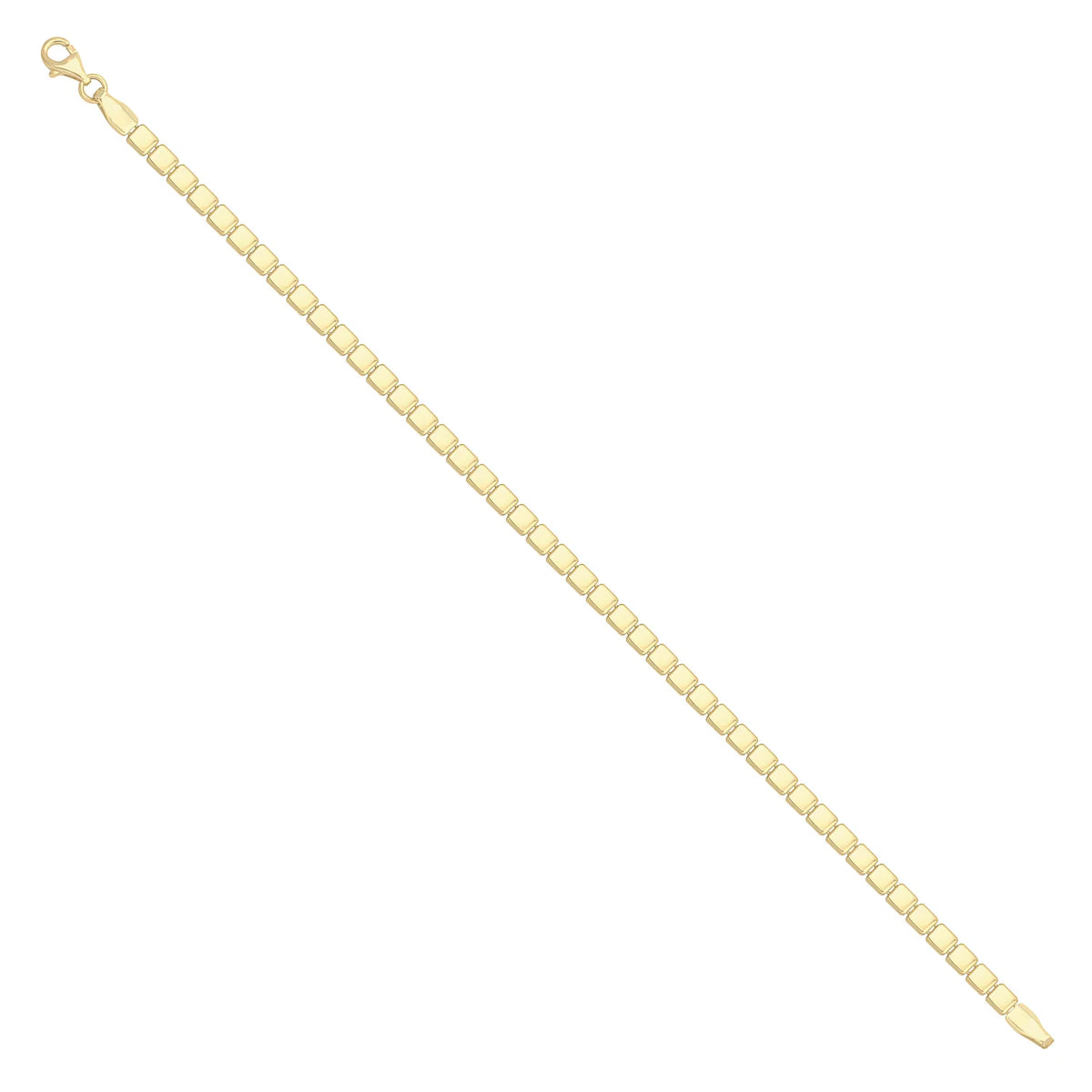 Solid gold id bracelet, 5.85 g — shown at an angle across the frame.