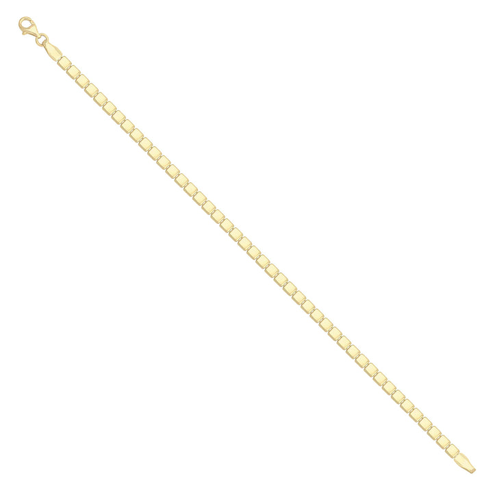 Solid gold id bracelet, 5.85 g — shown at an angle across the frame.