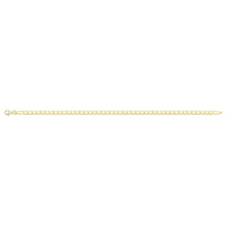 Solid gold id bracelet, 5.85 g — shown square on a plain background.