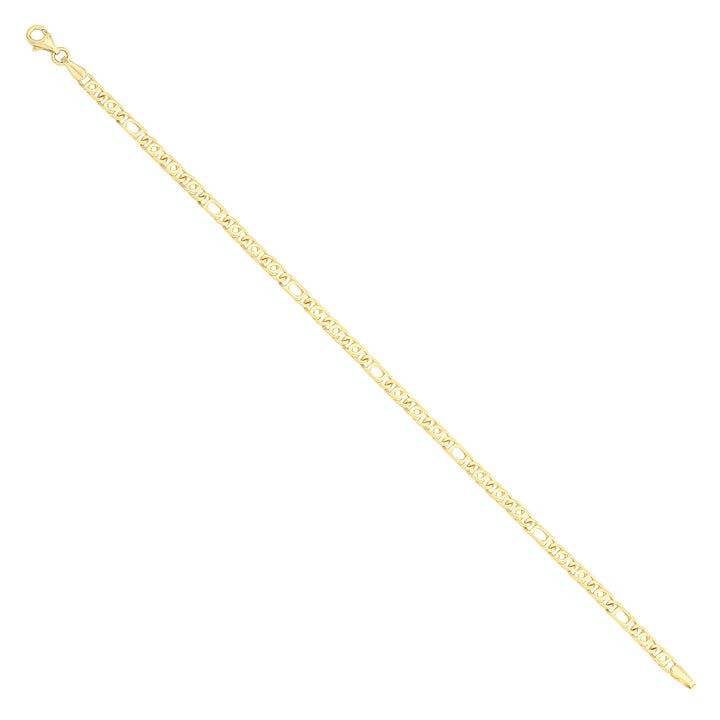 Solid gold mariner bracelet, 4.25 g — shown at an angle across the frame.