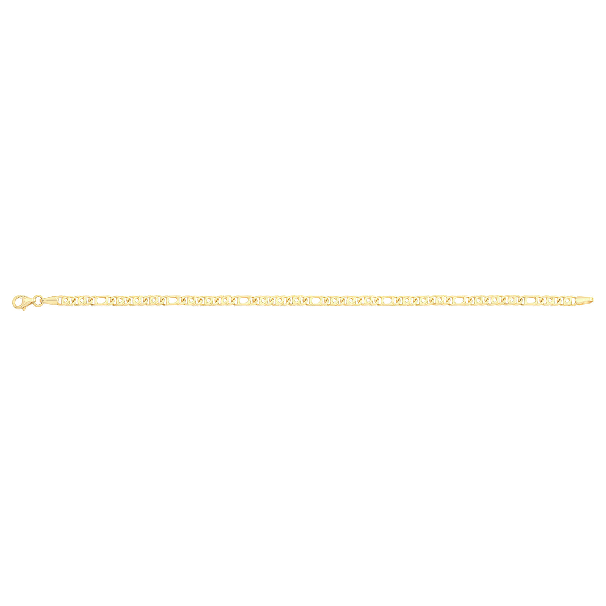 Solid gold mariner bracelet, 4.25 g — shown square on a plain background.