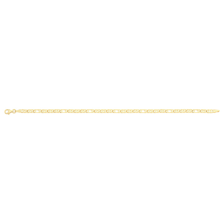 Solid gold mariner bracelet, 4.25 g — shown square on a plain background.