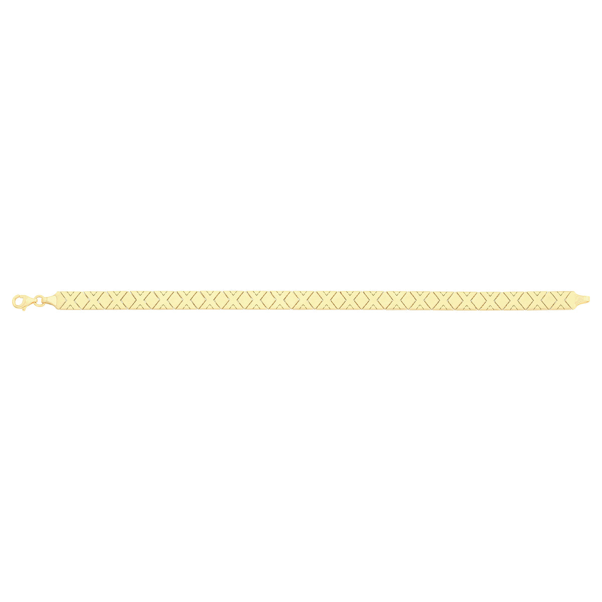 Solid gold id bracelet, 6.95 g — shown square on a plain background.
