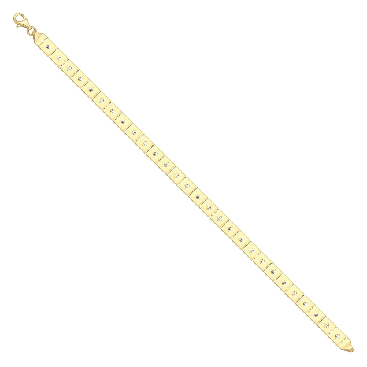 Solid gold id bracelet, 5.75 g — shown at an angle across the frame.