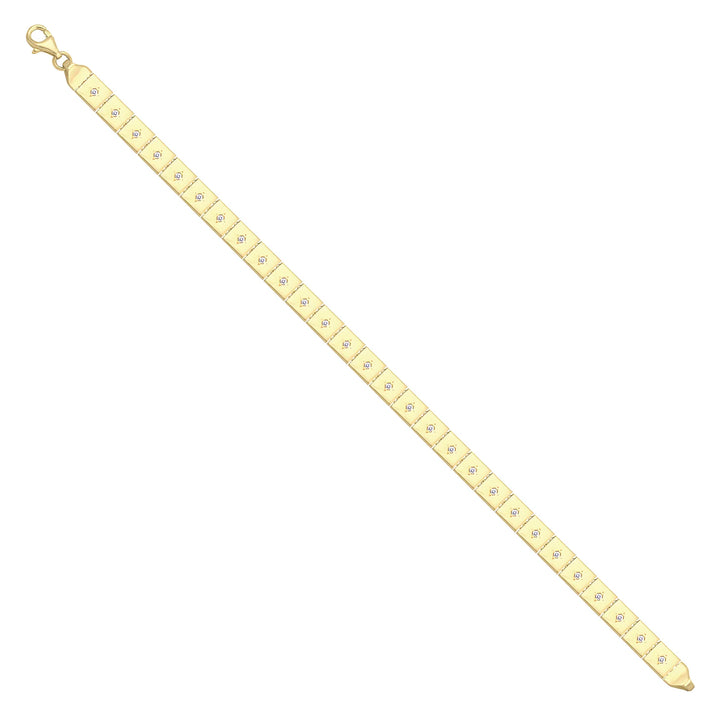 Solid gold id bracelet, 5.75 g — shown at an angle across the frame.