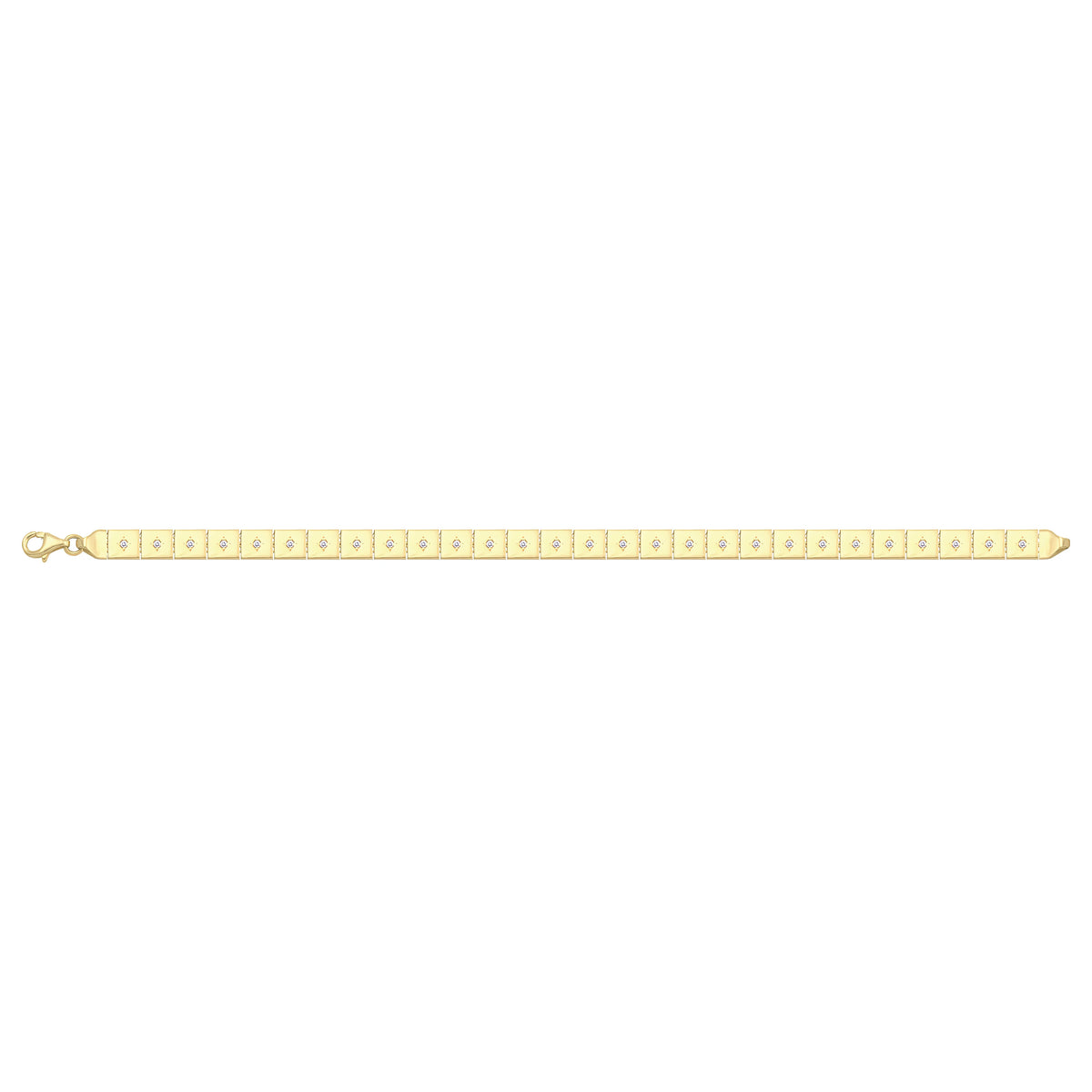 Solid gold id bracelet, 5.75 g — shown square on a plain background.
