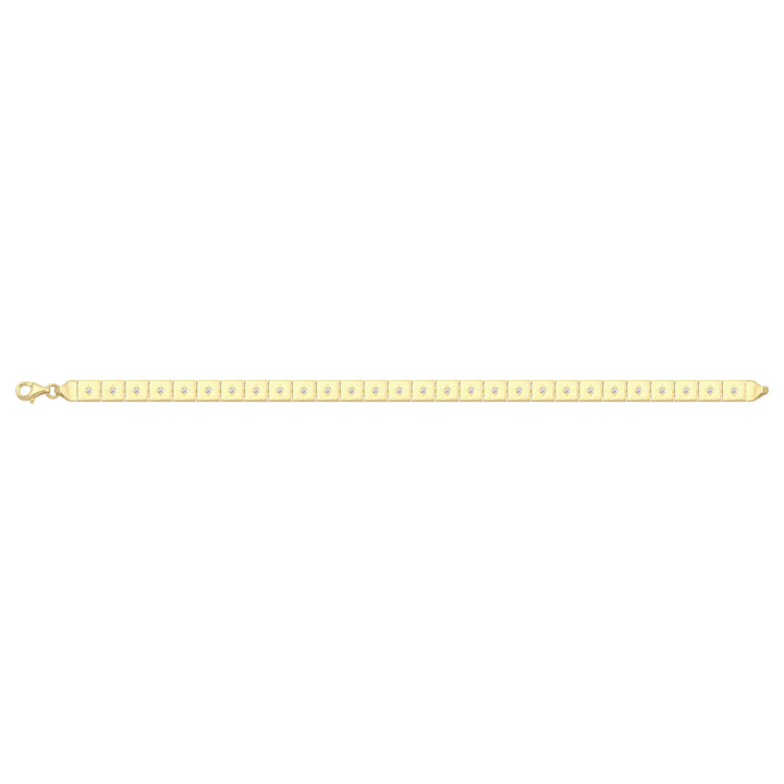 Solid gold id bracelet, 5.75 g — shown square on a plain background.