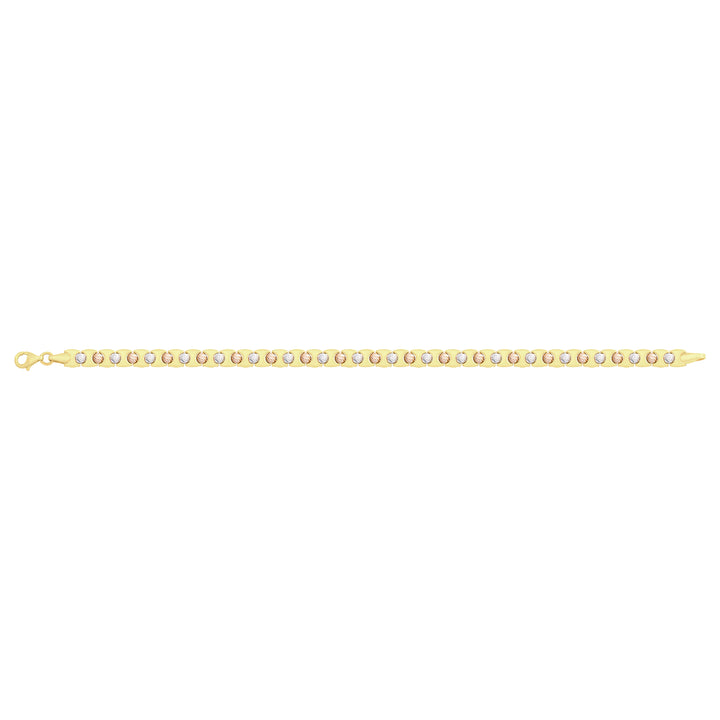 Solid gold bead bracelet, 6.75 g — shown square on a plain background.