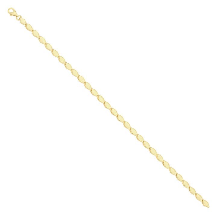 Solid gold bead bracelet, 4.35 g — shown at an angle across the frame.