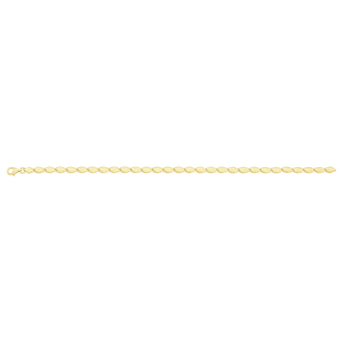 Solid gold bead bracelet, 4.35 g — shown square on a plain background.
