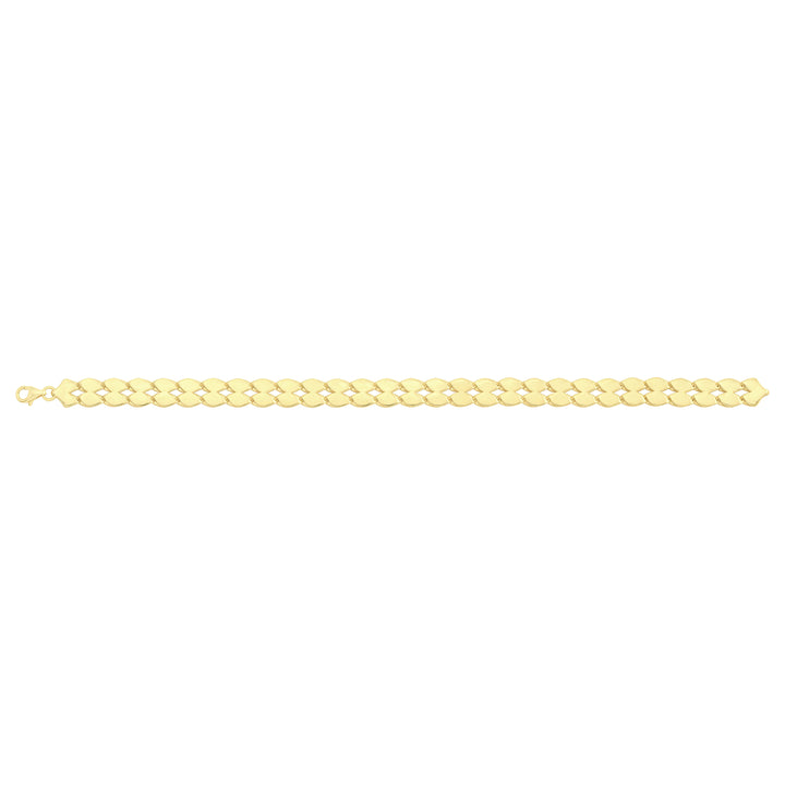 Solid gold braided bracelet, 9.30 g — shown square on a plain background.