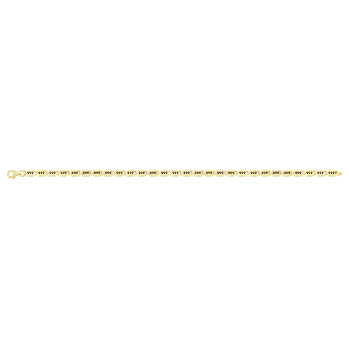 Solid gold bar link bracelet, 9.05 g — shown square on a plain background.