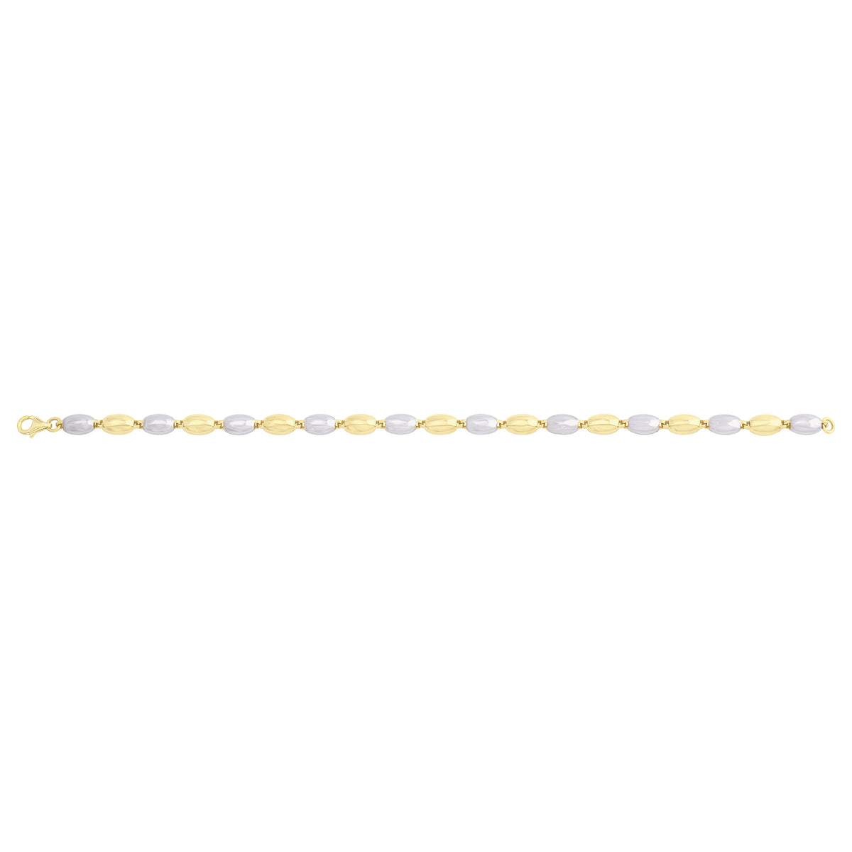 Solid gold bead bracelet, 5.50 g — shown square on a plain background.