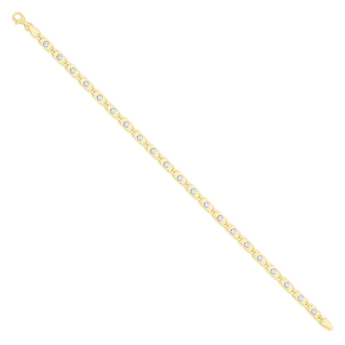 Solid gold id bracelet, 6.40 g — shown at an angle across the frame.