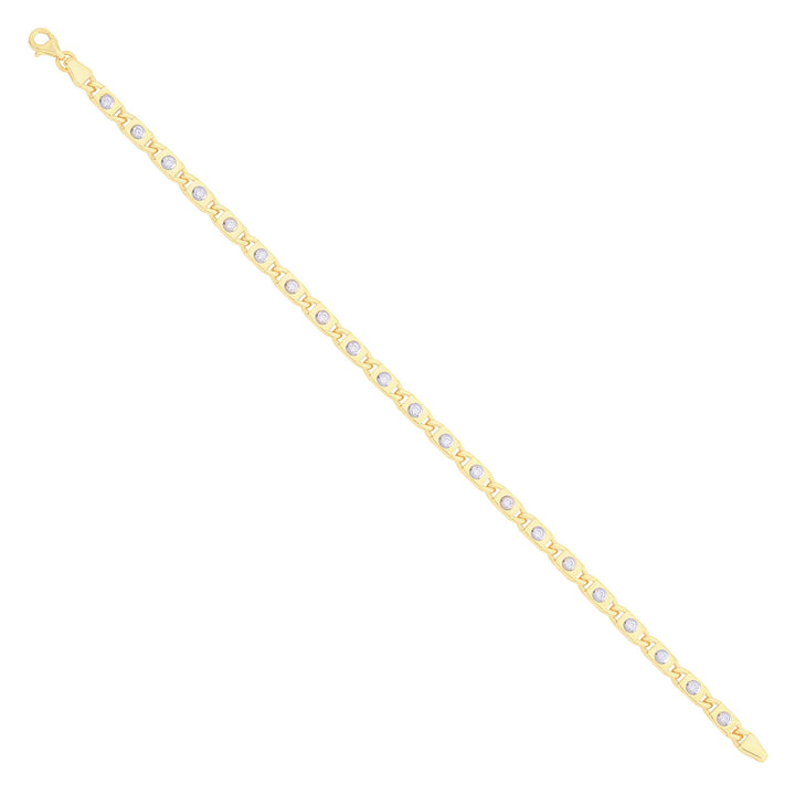 Solid gold id bracelet, 6.40 g — shown at an angle across the frame.