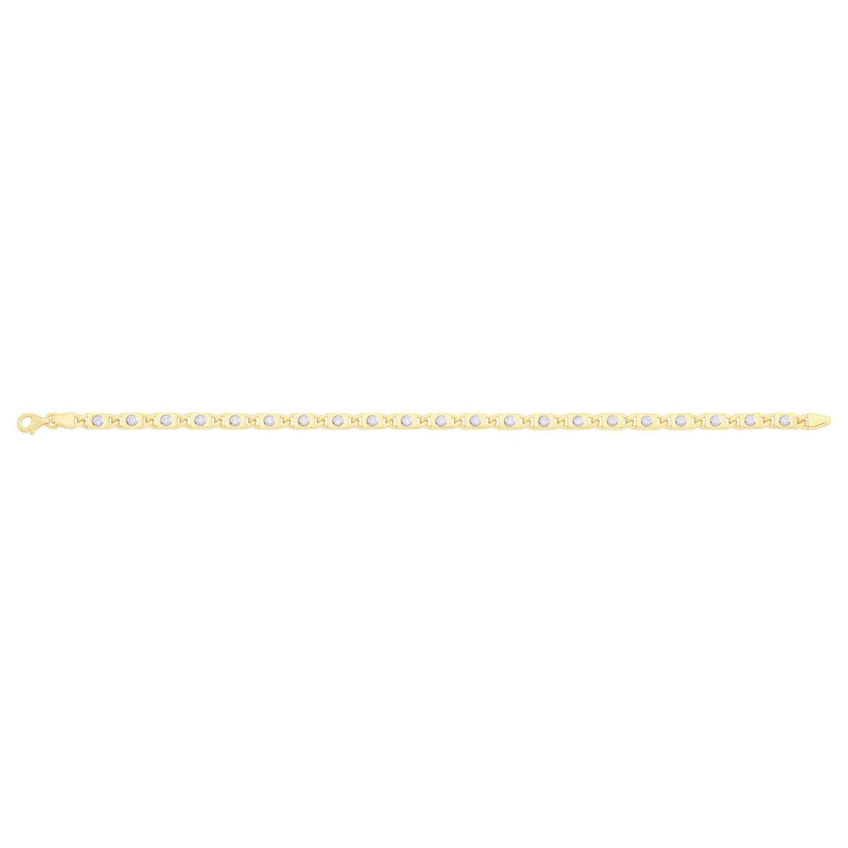Solid gold id bracelet, 6.40 g — shown square on a plain background.