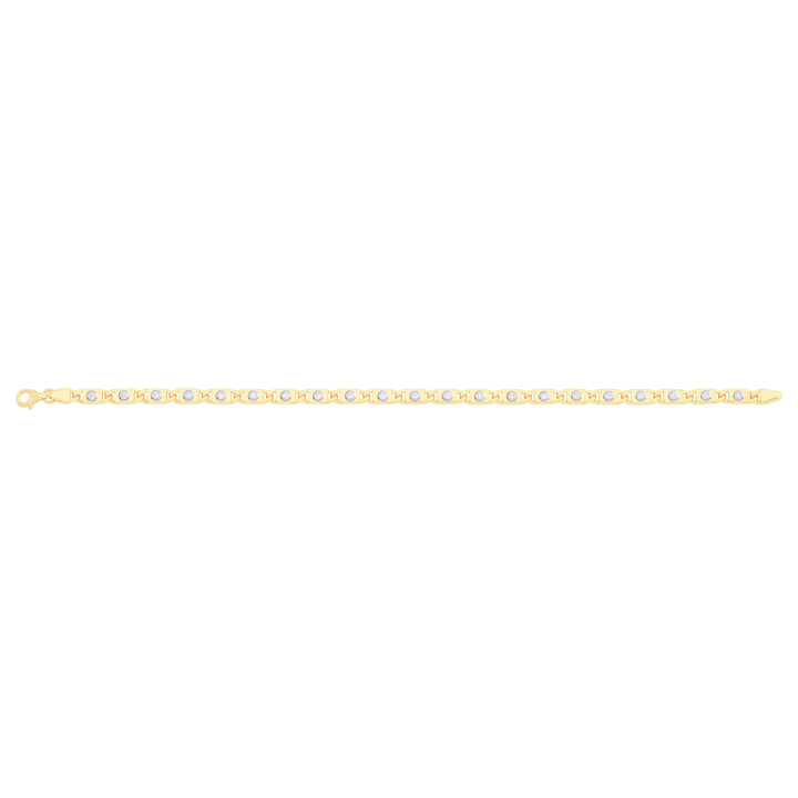Solid gold id bracelet, 6.40 g — shown square on a plain background.
