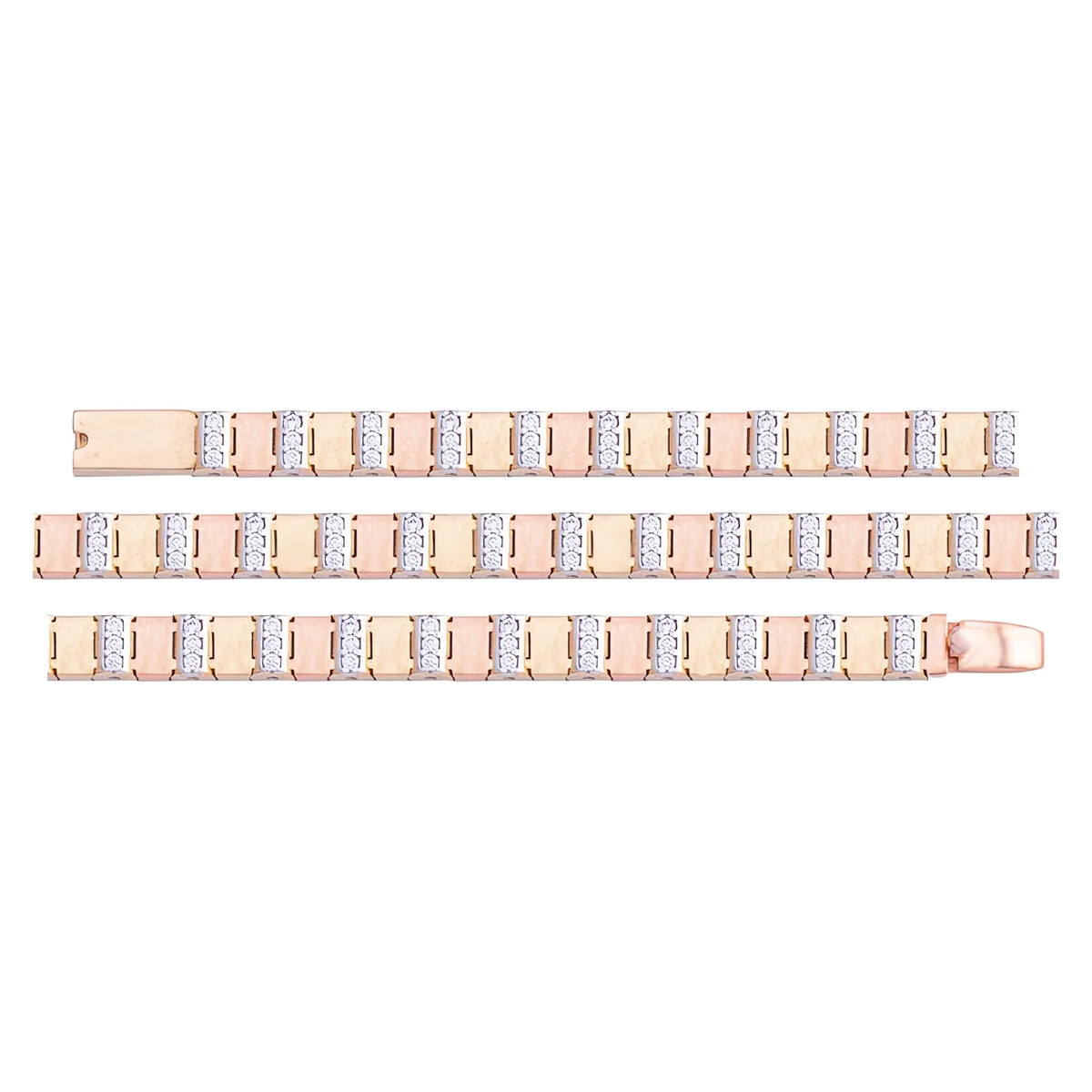 Solid gold id bracelet, 8.20 g — shown in three rows across the frame.