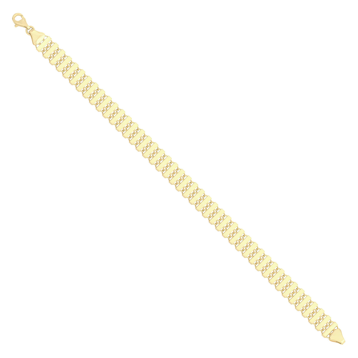 Solid gold id bracelet, 8.35 g — shown at an angle across the frame.