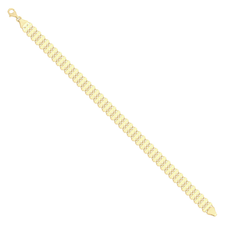 Solid gold id bracelet, 8.35 g — shown at an angle across the frame.