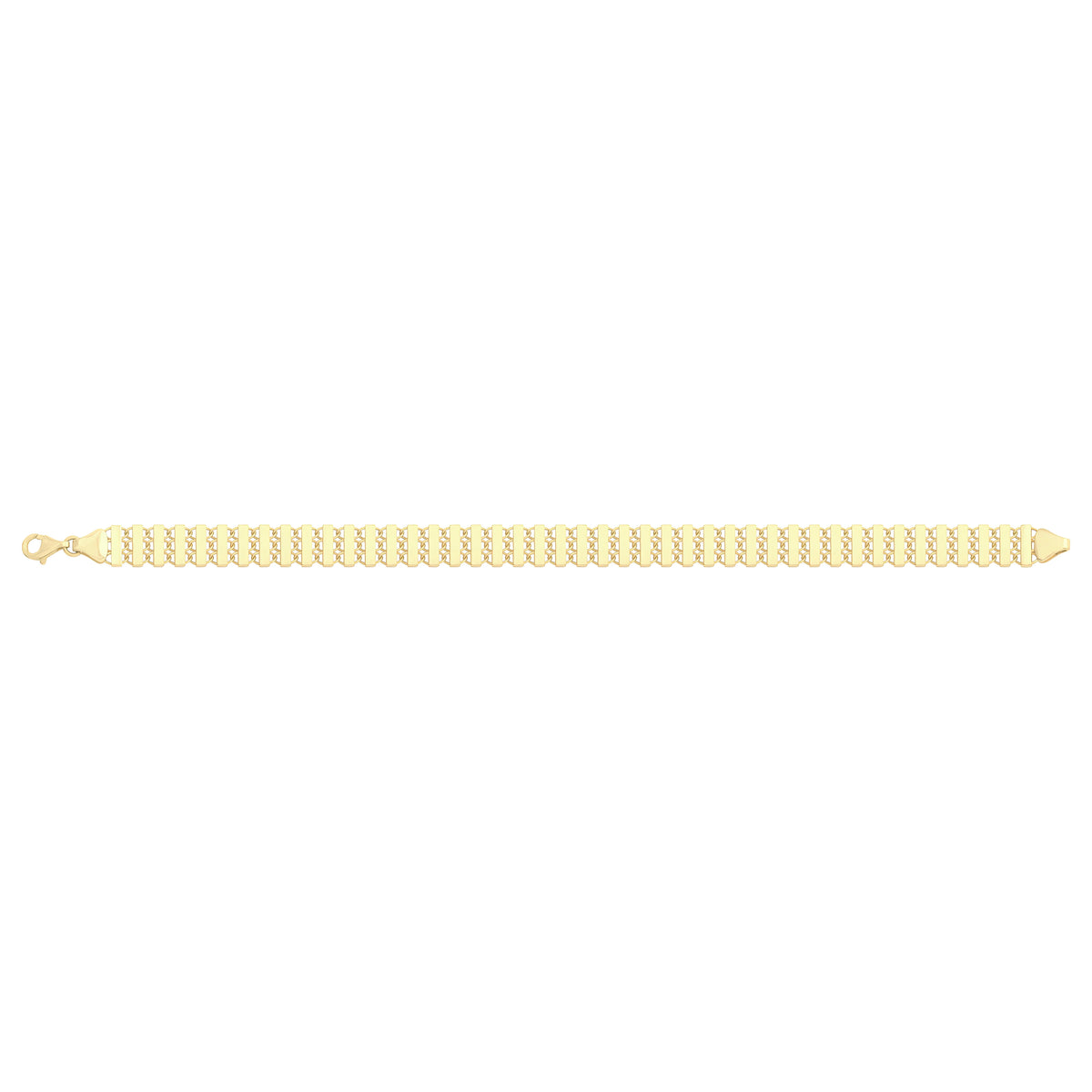 Solid gold id bracelet, 8.35 g — shown square on a plain background.
