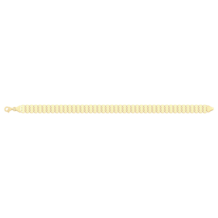 Solid gold id bracelet, 8.35 g — shown square on a plain background.