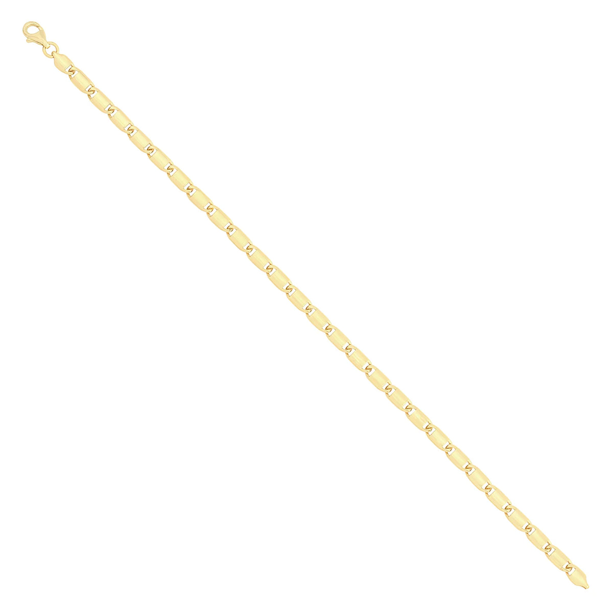 Solid gold mariner bracelet, 4.70 g — shown at an angle across the frame.