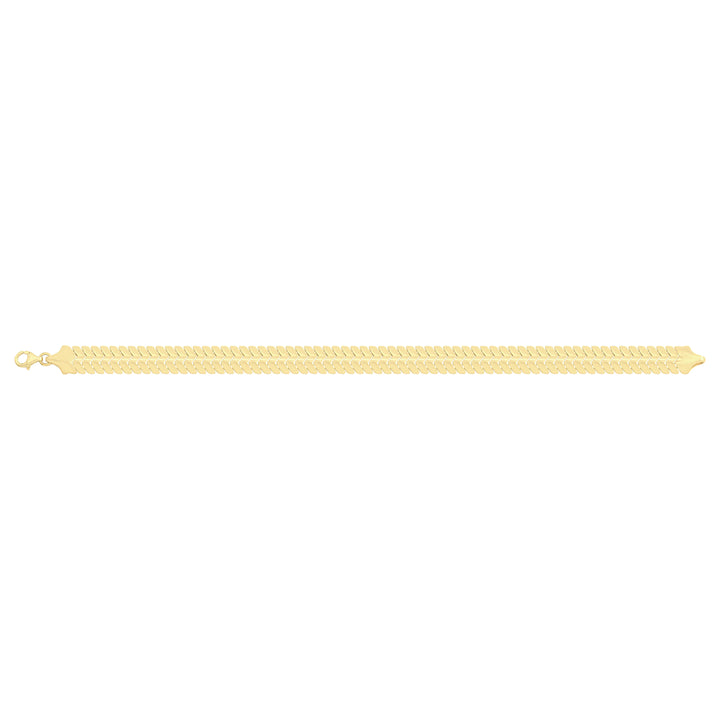 Solid gold braided bracelet, 12.00 g — shown square on a plain background.