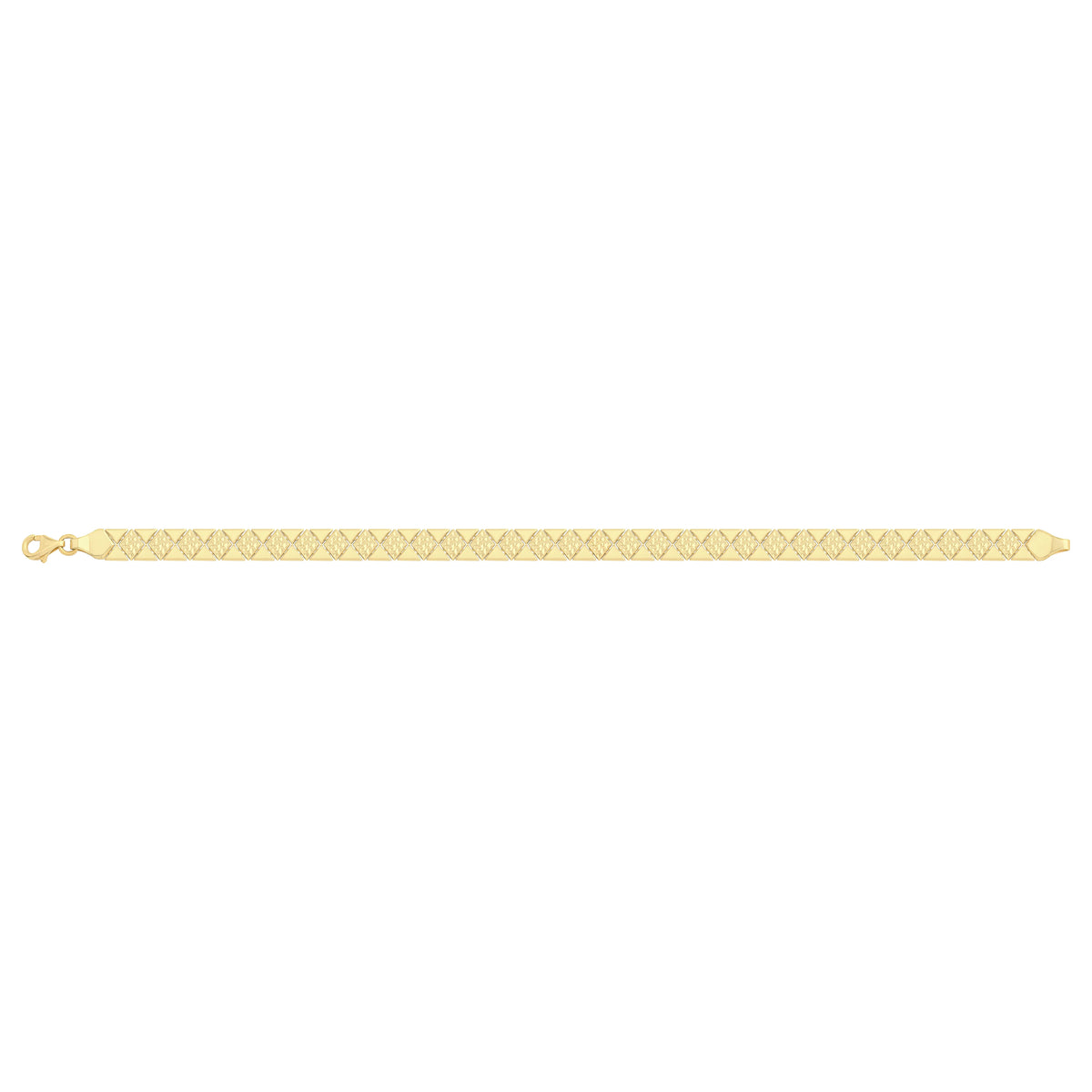 Solid gold honeycomb bracelet, 7.05 g — shown square on a plain background.