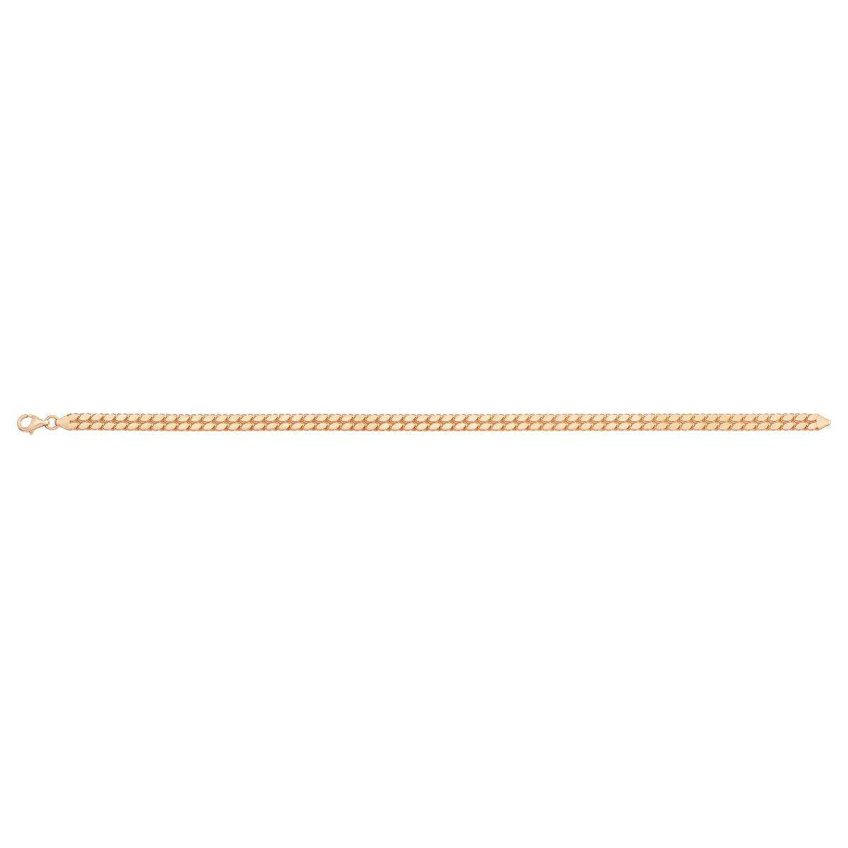 Solid gold braided bracelet, 5.55 g — shown square on a plain background.