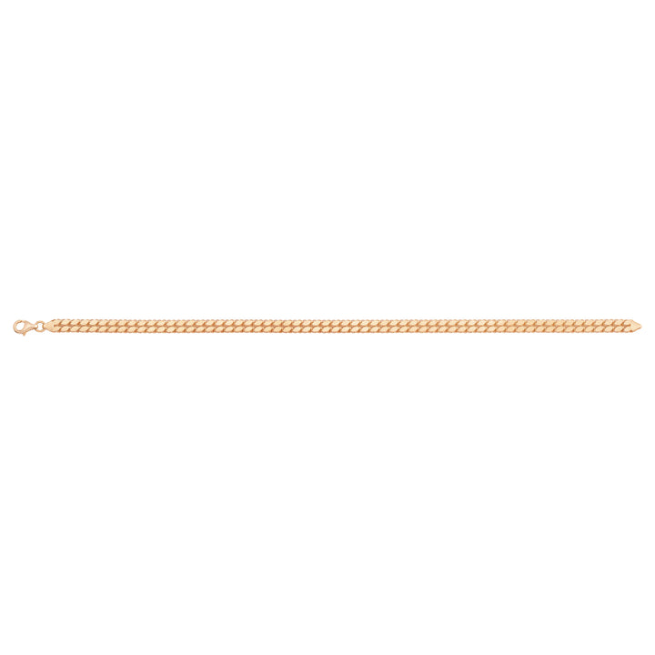 Solid gold braided bracelet, 5.55 g — shown square on a plain background.