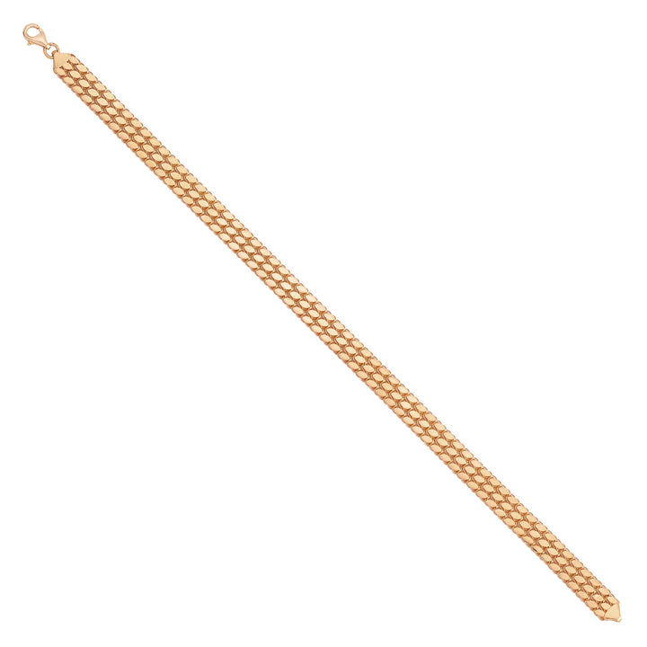 Solid gold braided bracelet, 8.55 g — shown at an angle across the frame.