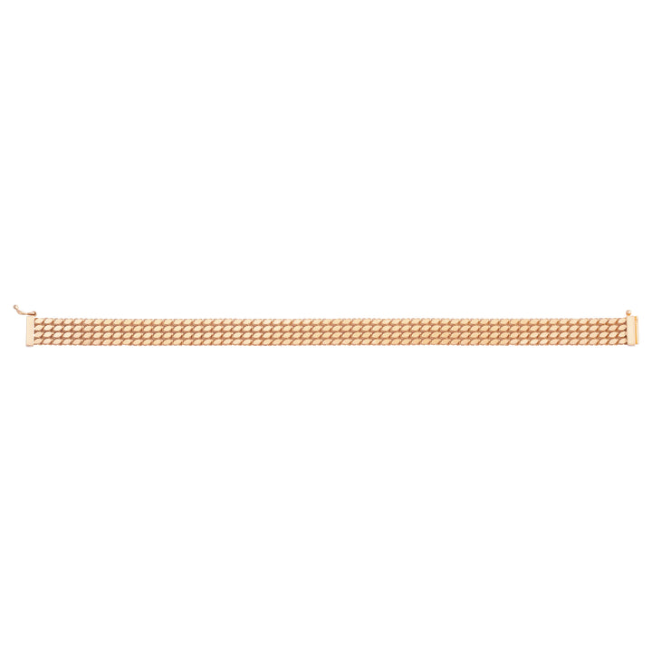 Solid gold braided bracelet, 12.40 g — shown square on a plain background.
