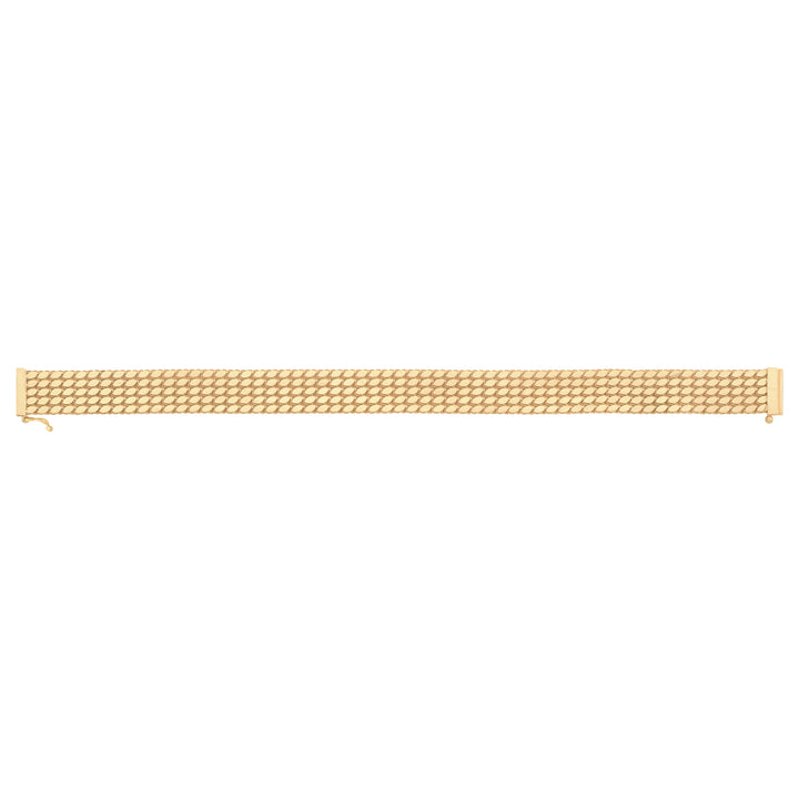 Solid gold braided bracelet, 14.60 g — shown square on a plain background.