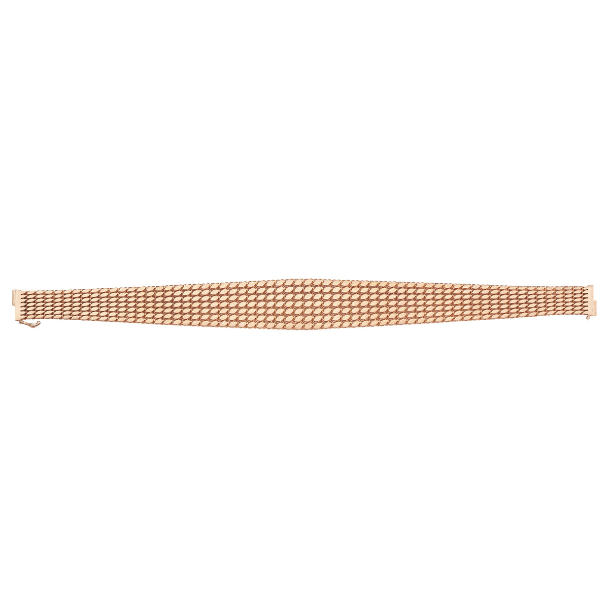 Solid gold brick link bracelet, 15.50 g — shown square on a plain background.