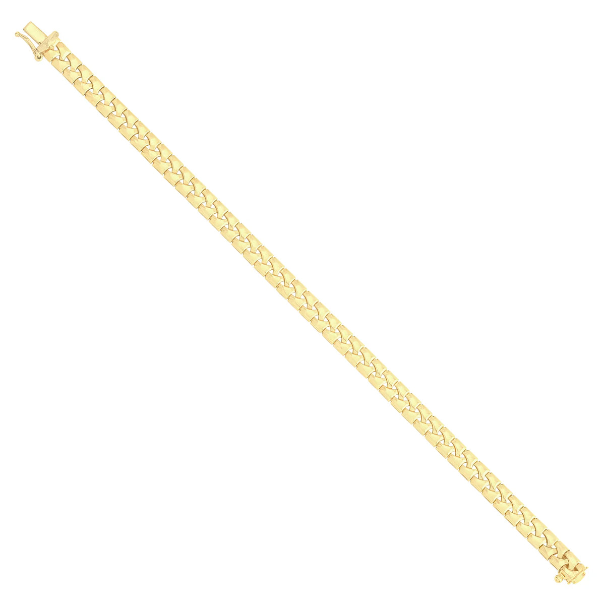 Solid gold braided bracelet, 9.45 g — shown at an angle across the frame.