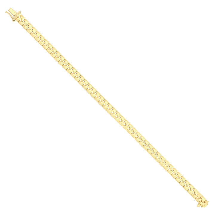 Solid gold braided bracelet, 9.45 g — shown at an angle across the frame.