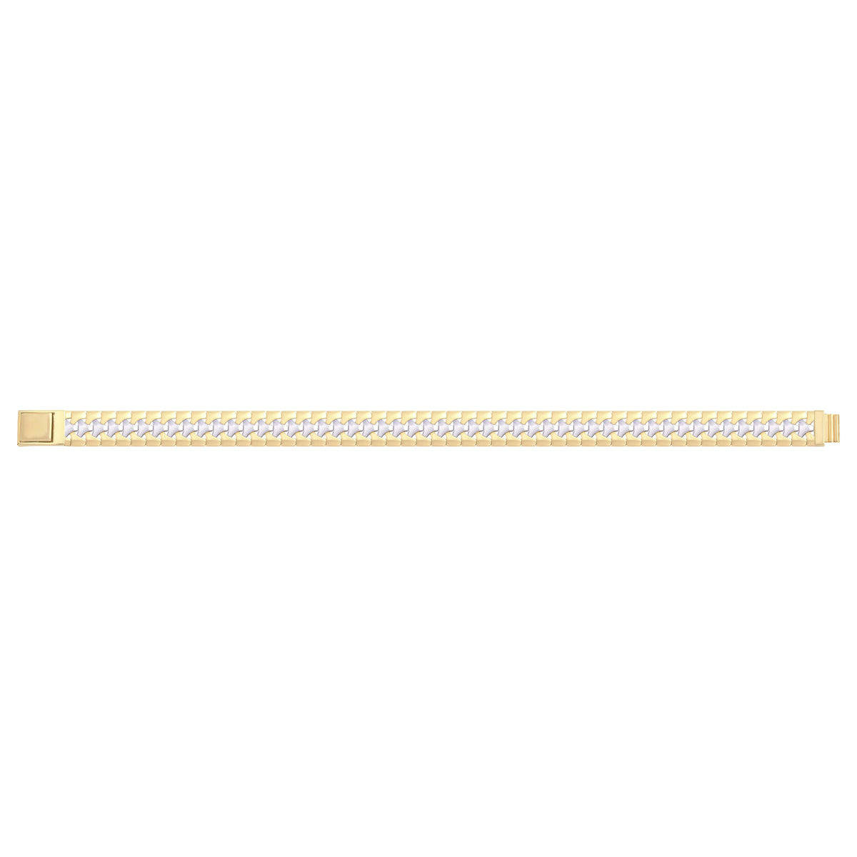 Solid gold fancy link bracelet, 16.80 g — shown square on a plain background.