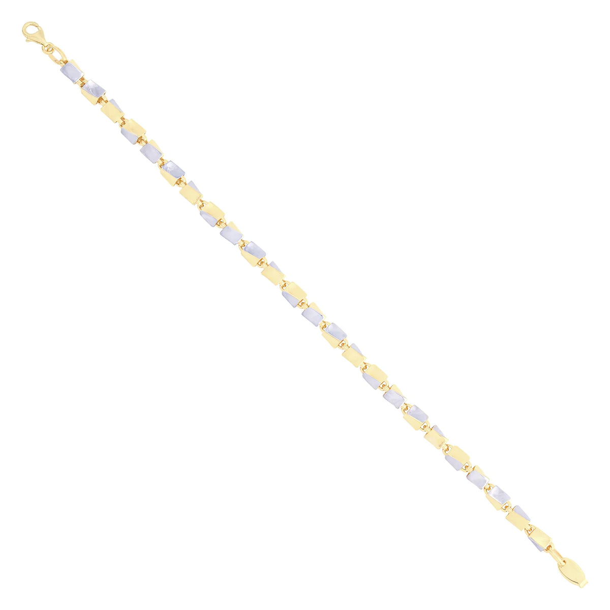 Solid gold id bracelet, 7.75 g — shown at an angle across the frame.